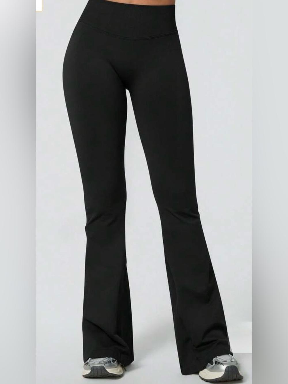 High-Waist Black Flare Yoga Pants